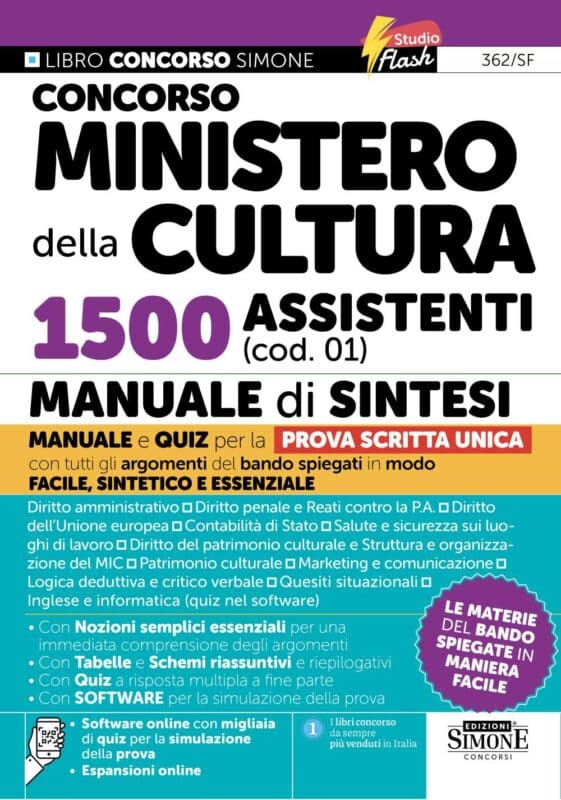 Manuale di Sintesi – Concorso Ministero della Cultura 1500 Assistenti