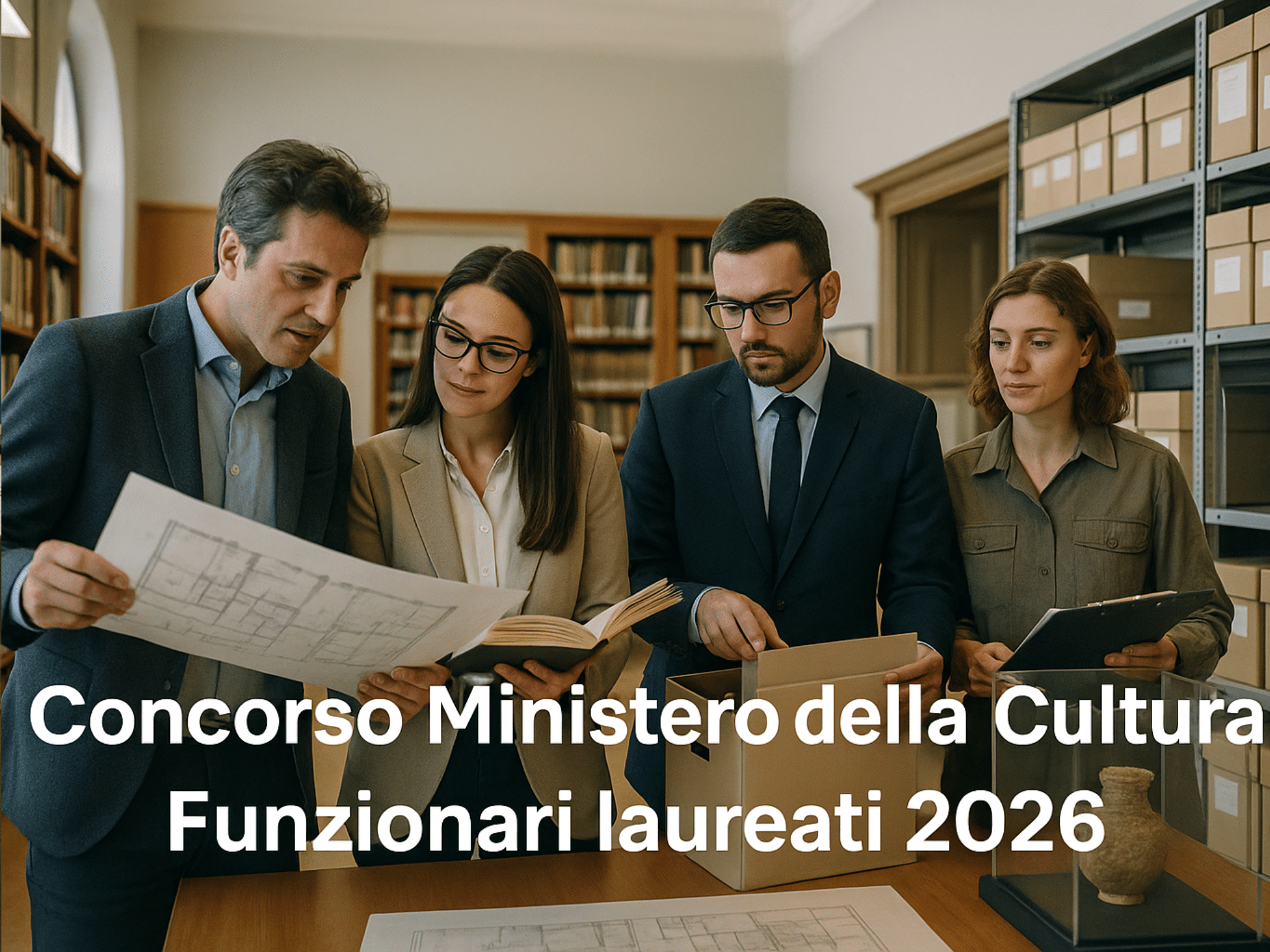Concorso Ministero della Cultura 577 Funzionari 2026 - Architetti, Bibliotecari, Archivisti, Archeologi