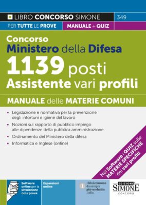 Manuale Concorso Ministero della Difesa Assistenti vari profili – Per la preparazione