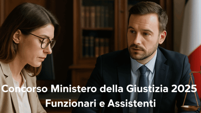 Concorso Ministero della Giustizia Funzionari e Assistenti 2025 2.970 posti