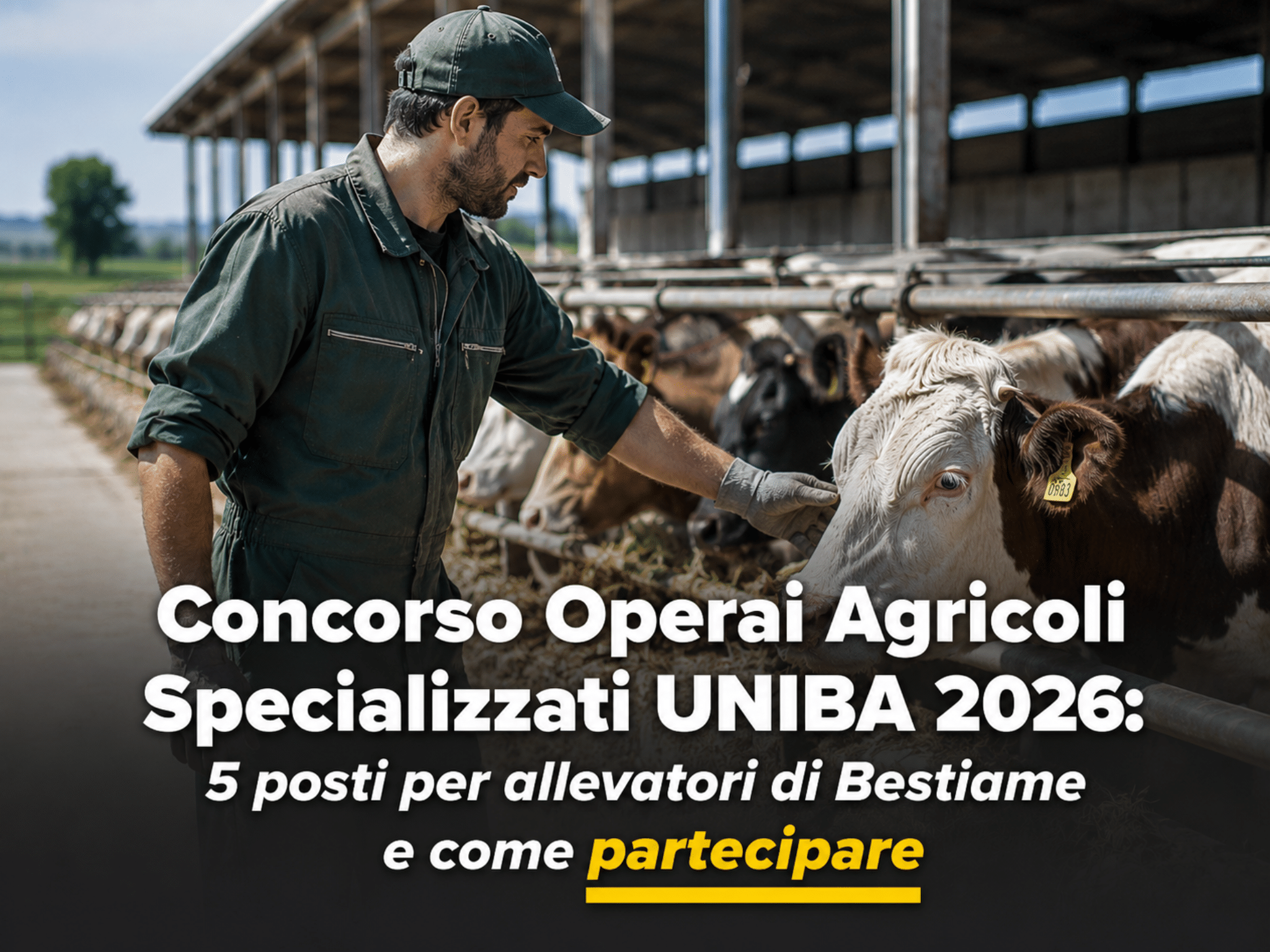 BANDO PER L'ASSUNZIONE A TEMPO DETERMINATO DI CINQUE (05) UNITA' DI PERSONALE CON LA QUALIFICA DI OPERAIO AGRICOLO SPECIALIZZATO STAGIONALE – "ALLEVATORE DI BESTIAME MISTO"