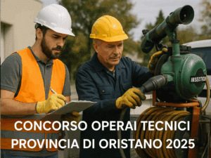 Concorso Operai Tecnici Provincia di Oristano 2025 10 posti