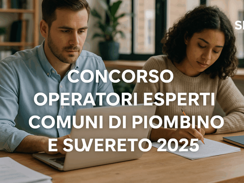 Concorso Operatori Esperti nei Comuni di Piombino e Suvereto 2025