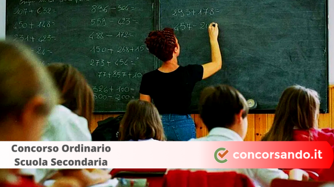 Concorso Ordinario Scuola Secondaria Concorso Ordinario Scuola Secondaria