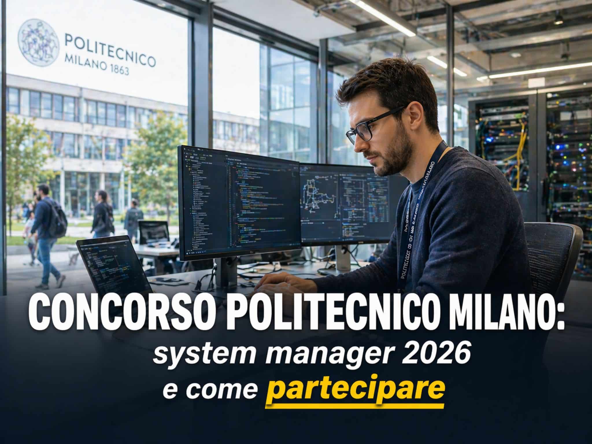Concorso Politecnico Milano System Manager 2026: 2 posti per laureati