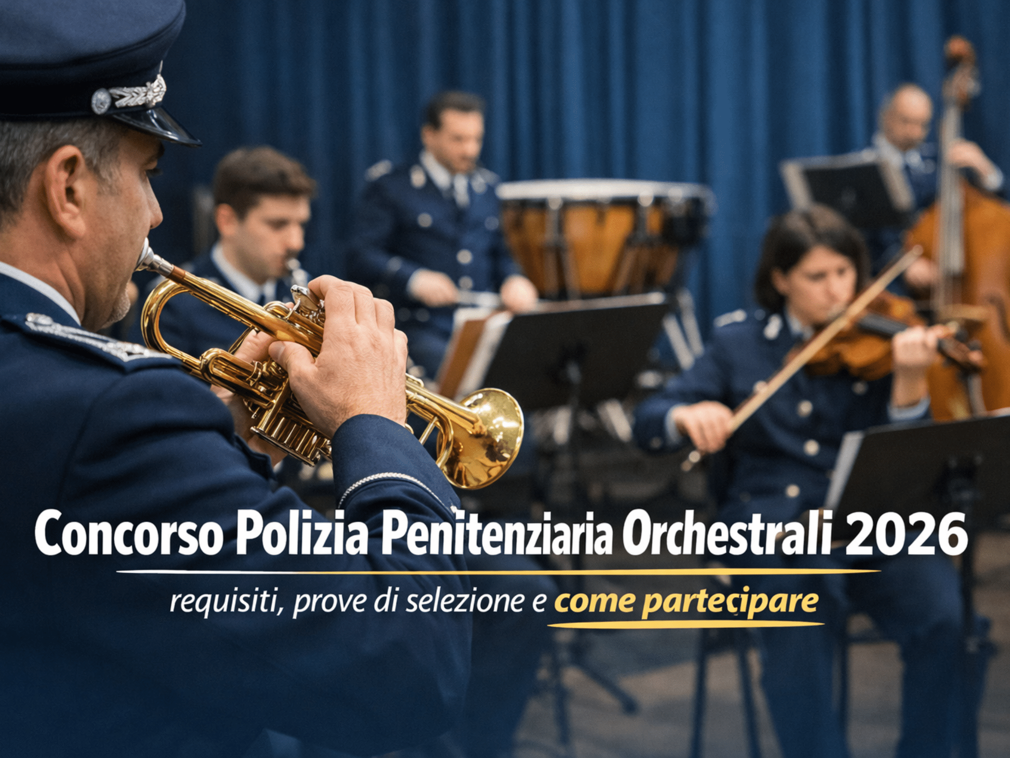 Concorso Polizia Penitenziaria Orchestrali 2026 - 21 posti per diplomati