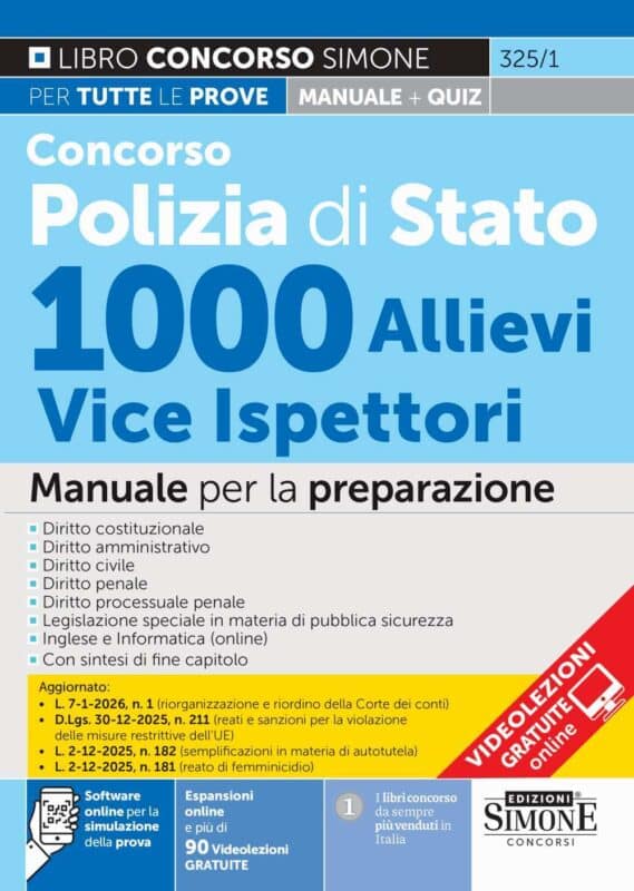 Manuale Concorso Vice Ispettori Polizia di Stato 2026 – Per la preparazione