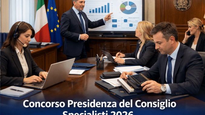 Concorso Presidenza del Consiglio Specialisti 2026 32 posti