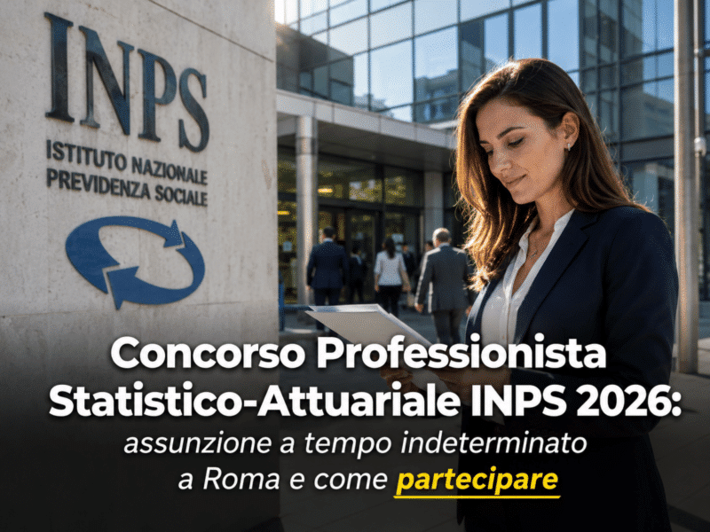 Concorso Professionista Statistico-Attuariale INPS 2026