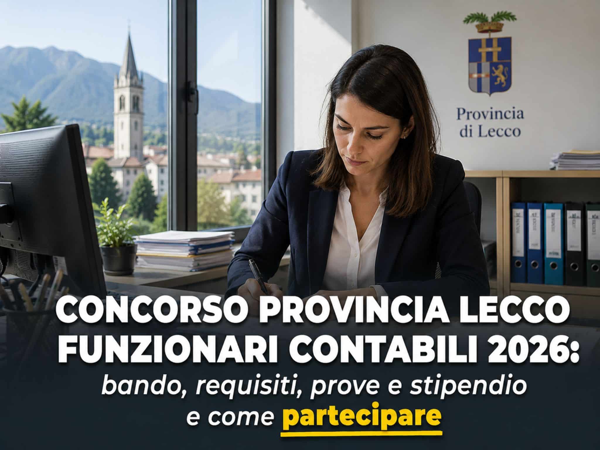 Concorso Provincia Lecco Funzionari Contabili 2026: 3 posti per laureati