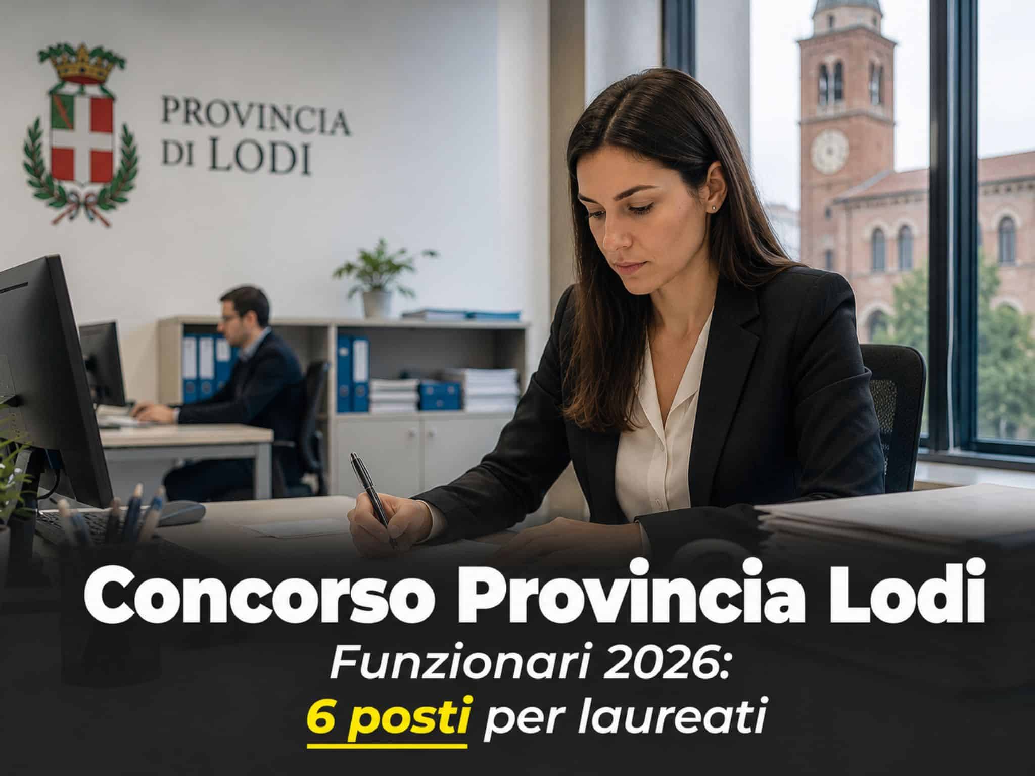 Concorso Provincia Lodi Funzionari 2026: 6 posti per laureati
