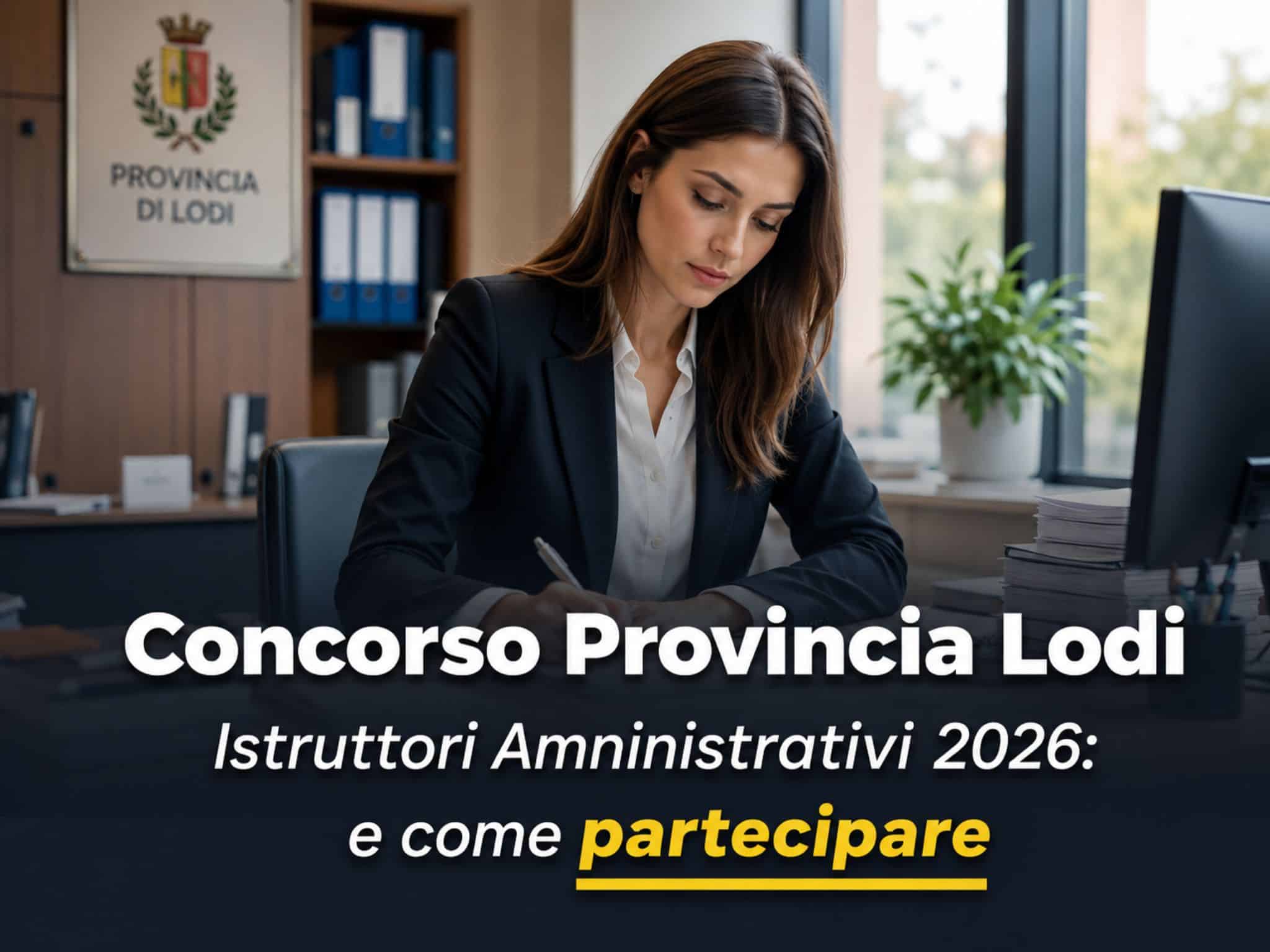 Concorso Provincia Lodi Istruttori Amministrativi 2026: 8 posti a tempo indeterminato
