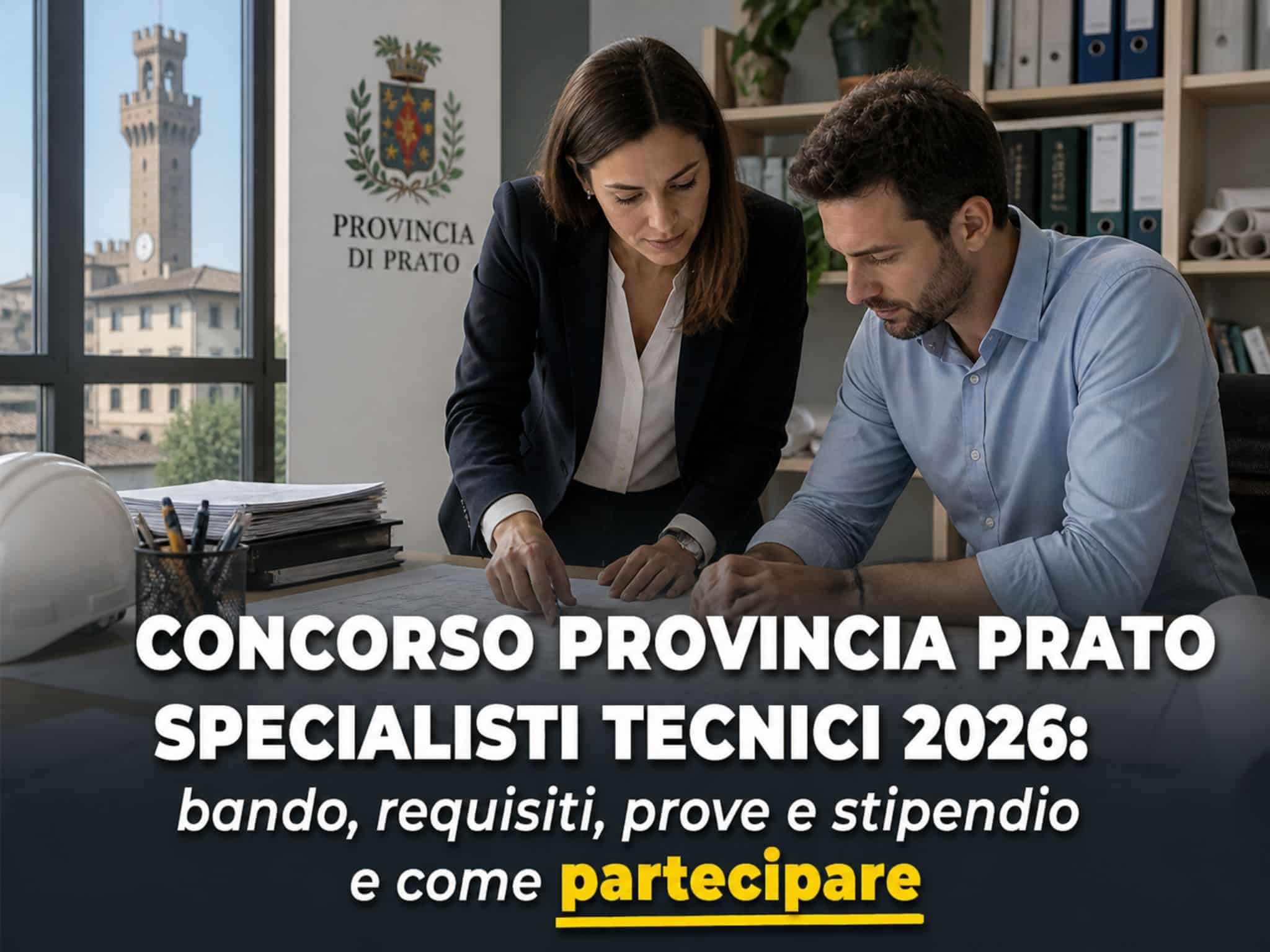 Concorso Provincia Prato Specialisti Tecnici 2026: 4 posti a tempo indeterminato