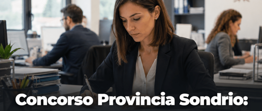 Concorso Provincia Sondrio Istruttori Amministrativi 2026 4 posti per diplomati