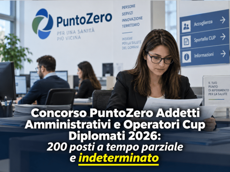 Concorso PuntoZero Addetti Amministrativi e Operatori Cup