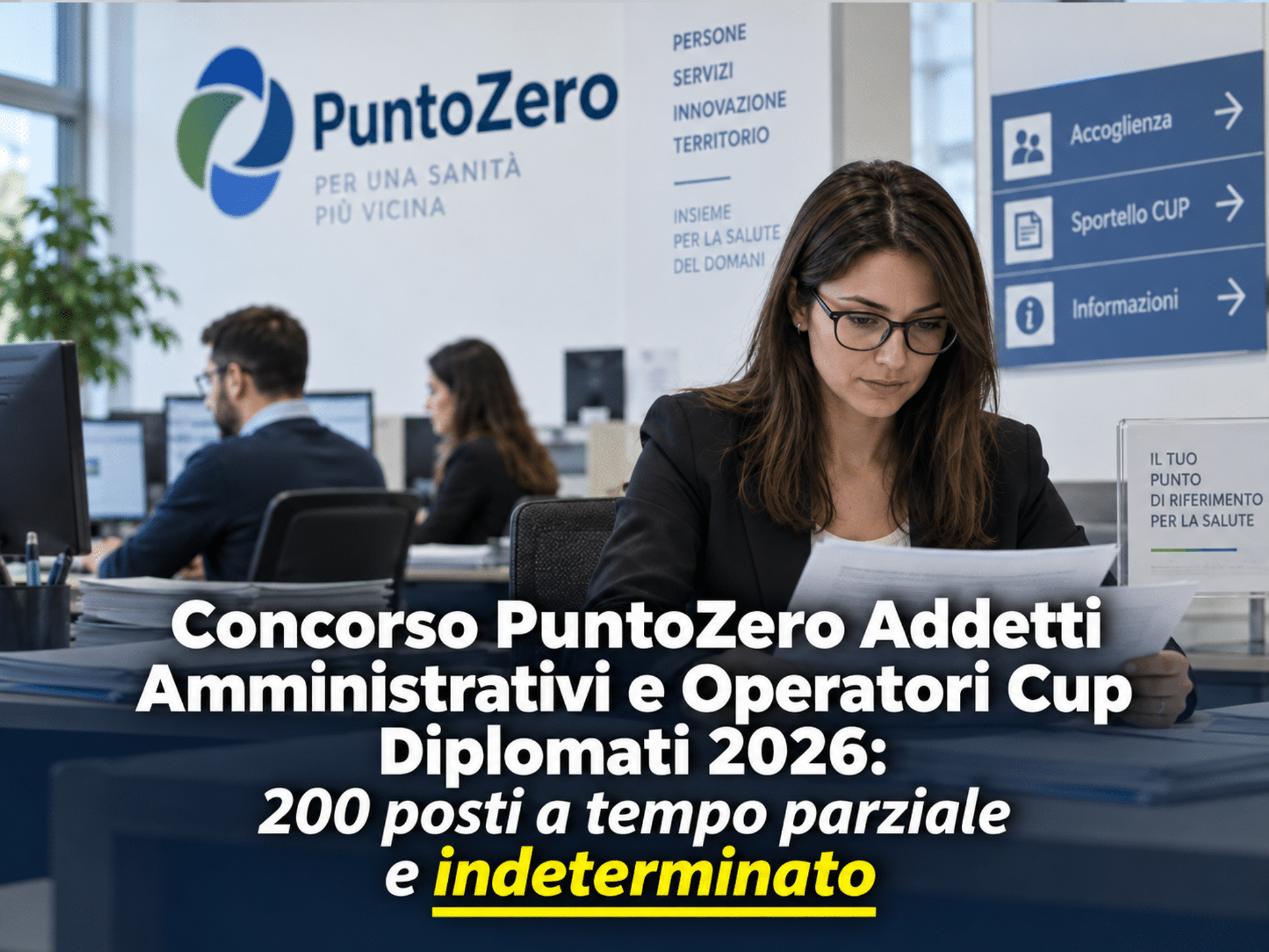 Concorso PuntoZero Addetti Amministrativi e Operatori Cup