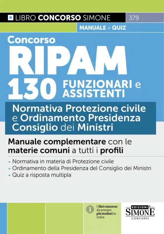 Copertina Manuale Concorso RIPAM 130 Funzionari e Assistenti