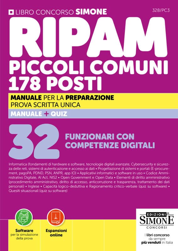 Manuale Concorso RIPAM Piccoli Comuni – 32 Funzionari con competenze digitali
