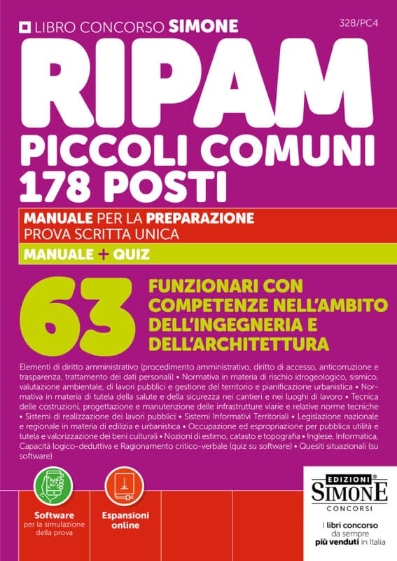 Manuale Concorso RIPAM Piccoli Comuni – Funzionari con competenze nell’ambito dell’ingegneria e dell’architettura