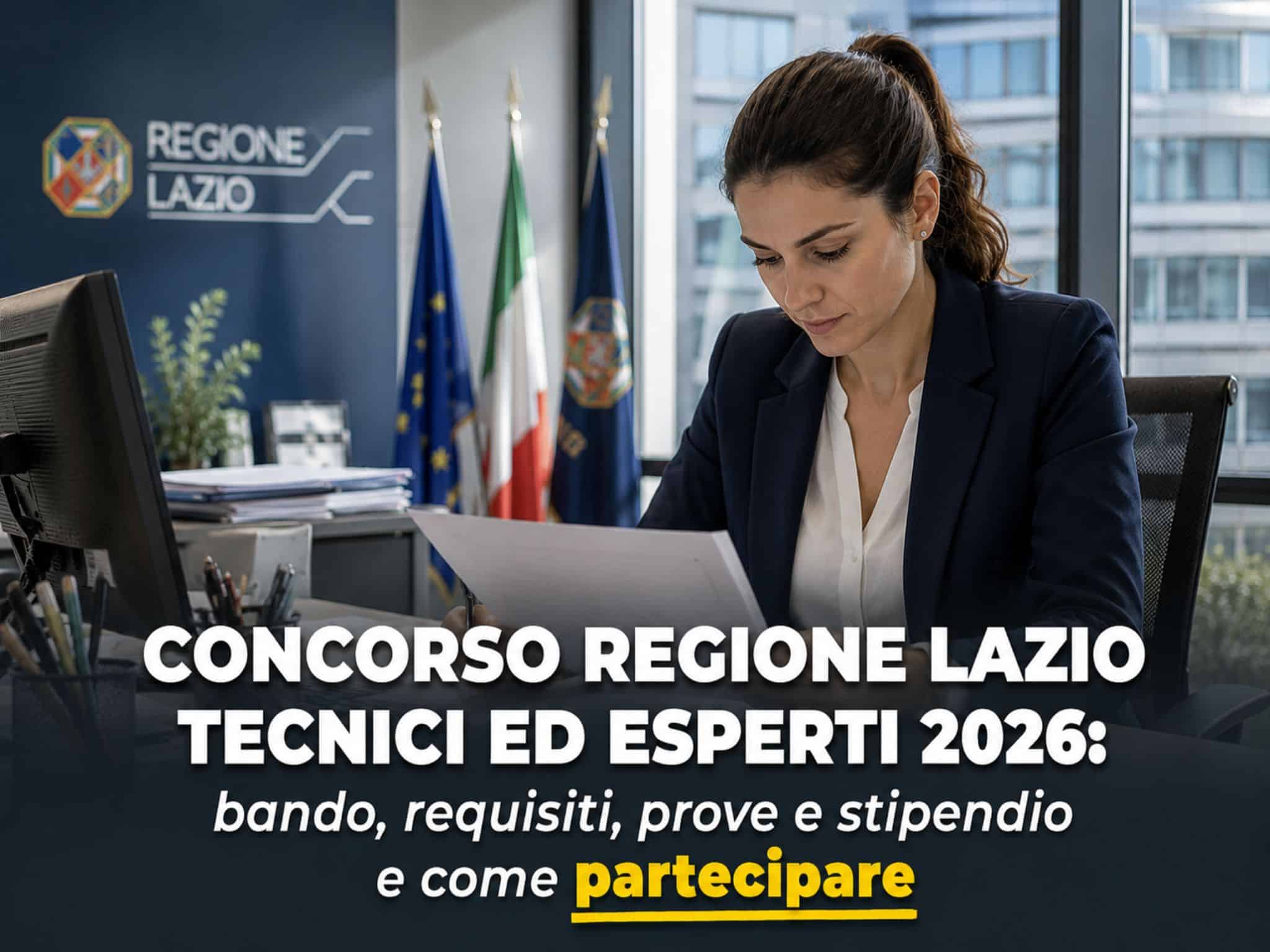 Concorso Regione Lazio Tecnici ed Esperti 2026: 13 posti a tempo indeterminato
