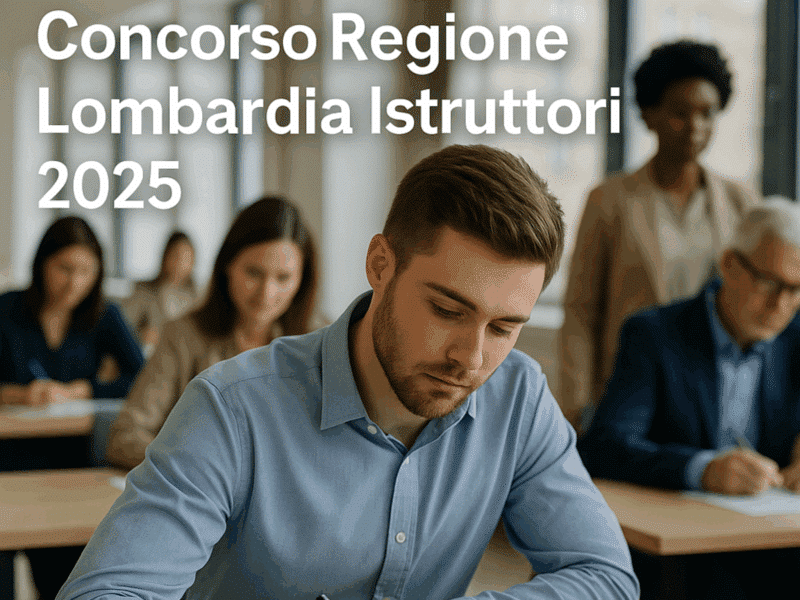 Concorso Regione Lombardia Istruttori 2025