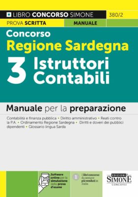 Concorso Regione Sardegna 2022 – 3 Istruttori Contabili – Per la preparazione