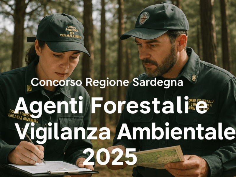 Concorso Regione Sardegna Agenti Forestali e di Vigilanza Ambientale 2025