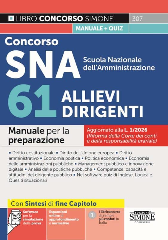 Manuale Concorso Dirigenti SNA 2026 – Per la preparazione