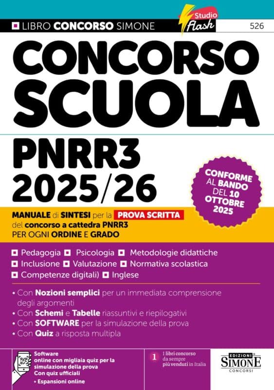 Manuale Concorso Scuola PNRR3 2025/26 – Prova Scritta del concorso a cattedra – Per ogni ordine e grado