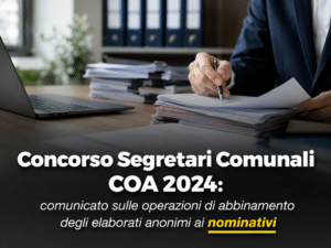 Concorso Segretari Comunali COA 2024