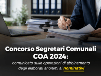 Concorso Segretari Comunali COA 2024