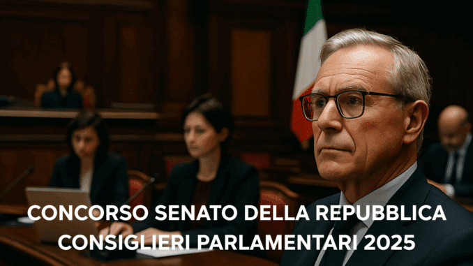 Concorso Senato della Repubblica Consiglieri parlamentari 2025: 15 posti per laureati