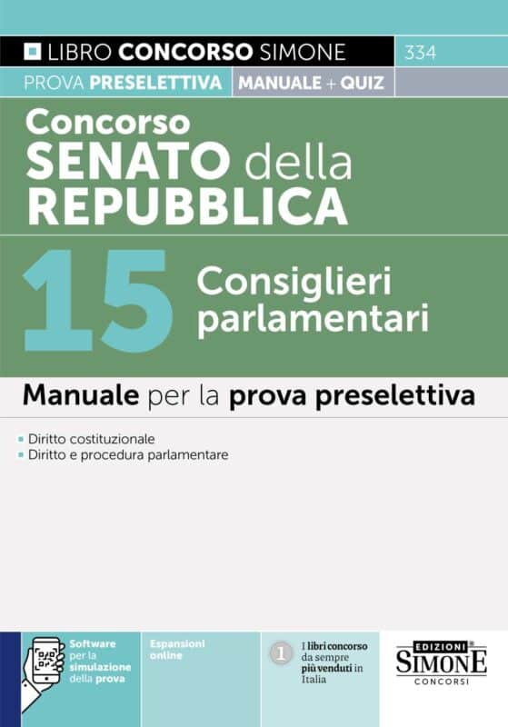 Manuale Concorso Consiglieri Parlamentari al Senato – Per la preparazione