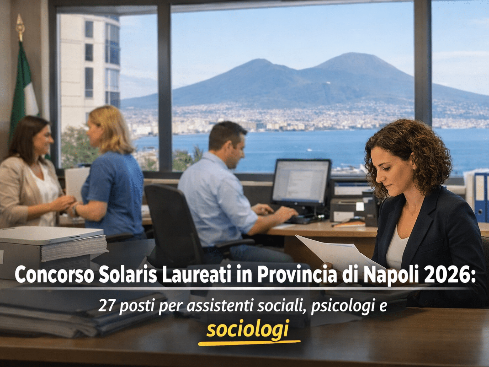 Concorso Solaris Laureati in Provincia di Napoli 2026: 27 posti per assistenti sociali, psicologi e sociologi