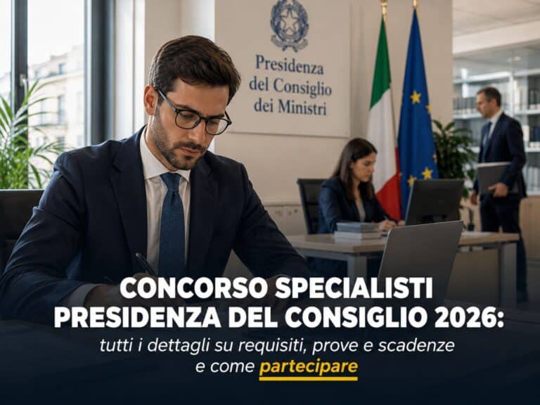 Concorso Specialisti Presidenza del Consiglio 2026 130 posti a tempo indeterminato