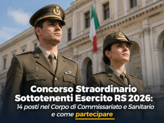 Concorso Straordinario Sottotenenti Esercito RS 2026