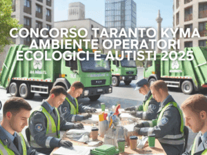 Concorso Taranto Kyma Ambiente Operatori Ecologici e Autisti 2025 - Ammessi e non Ammessi alla prova scritta