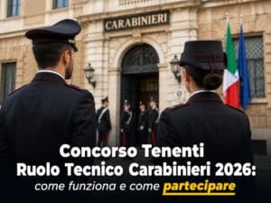 Concorso Tenenti Ruolo Tecnico Carabinieri 2026 17 posti per laureati