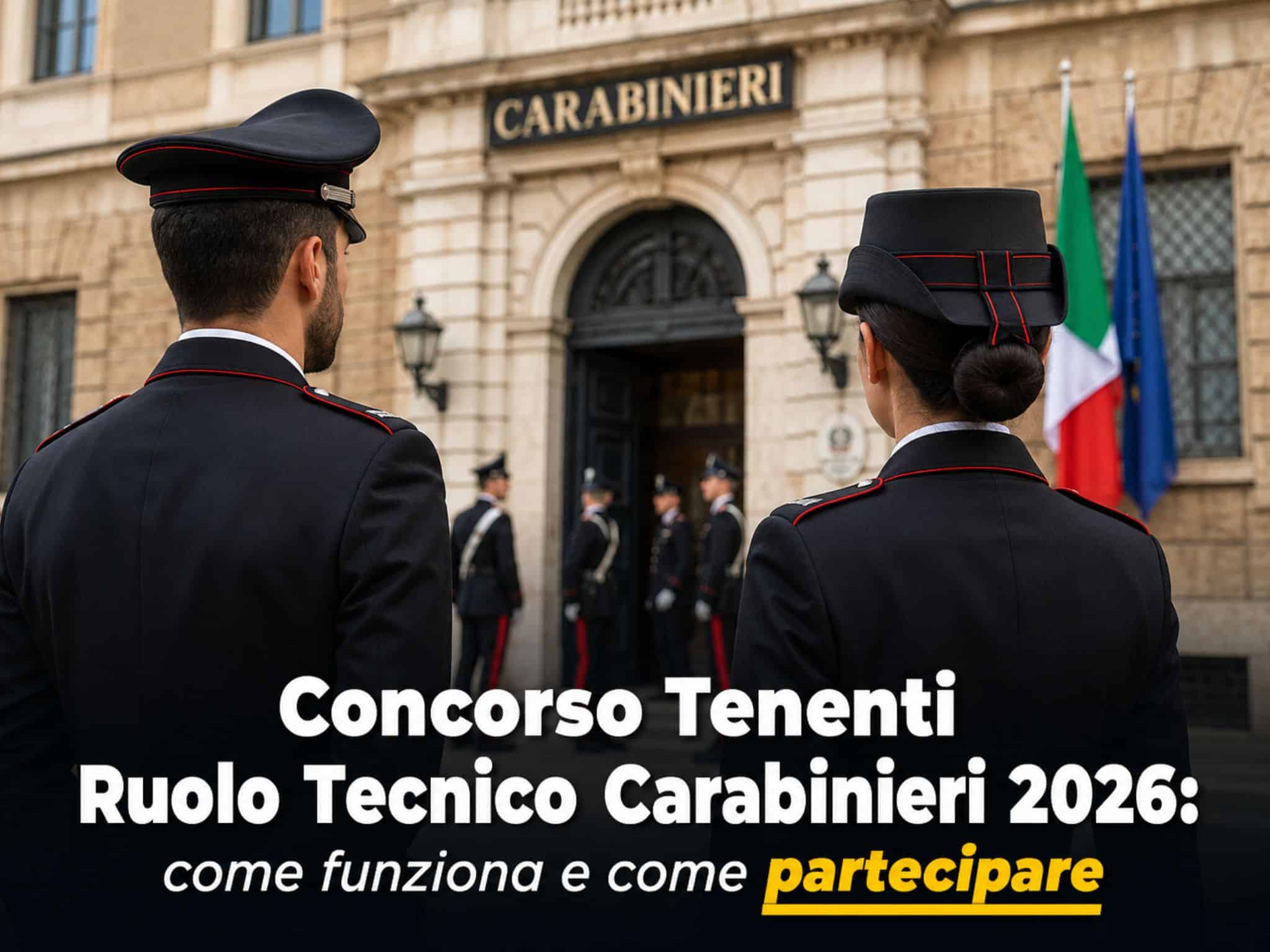 Concorso Tenenti Ruolo Tecnico Carabinieri 2026: 17 posti per laureati