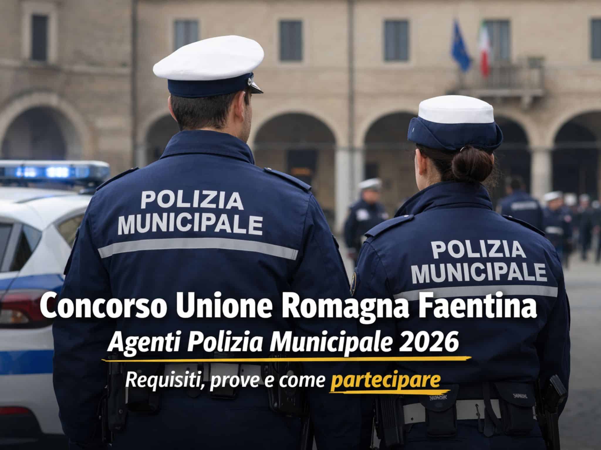 Concorso Unione Romagna Faentina Agenti Polizia Municipale 2026: 7 posti a tempo indeterminato