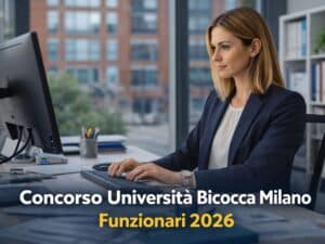 Concorso Università Bicocca Milano Funzionari 2026 3 posti per laureati