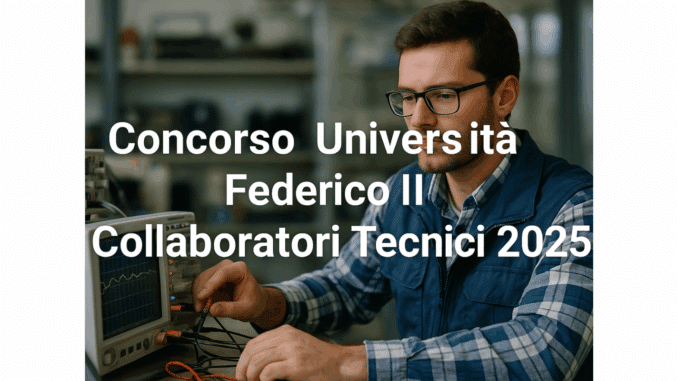 Concorso Università Federico II Napoli Collaboratori Tecnici 2025 – 2 posti a tempo indeterminato