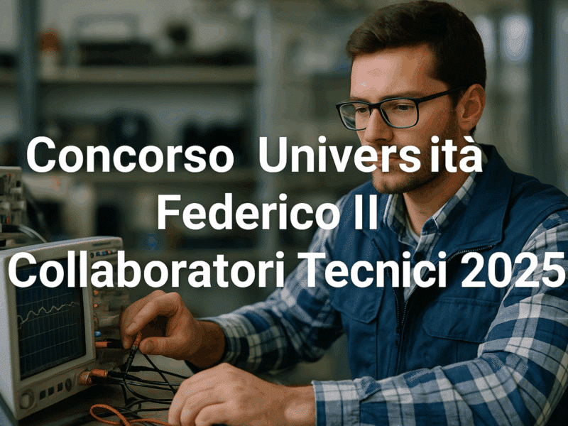 Concorso Università Federico II Napoli Collaboratori Tecnici 2025 – 2 posti a tempo indeterminato