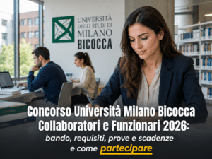 Concorso Università Milano Bicocca Collaboratori e Funzionari 2026 6 posti a tempo indeterminato