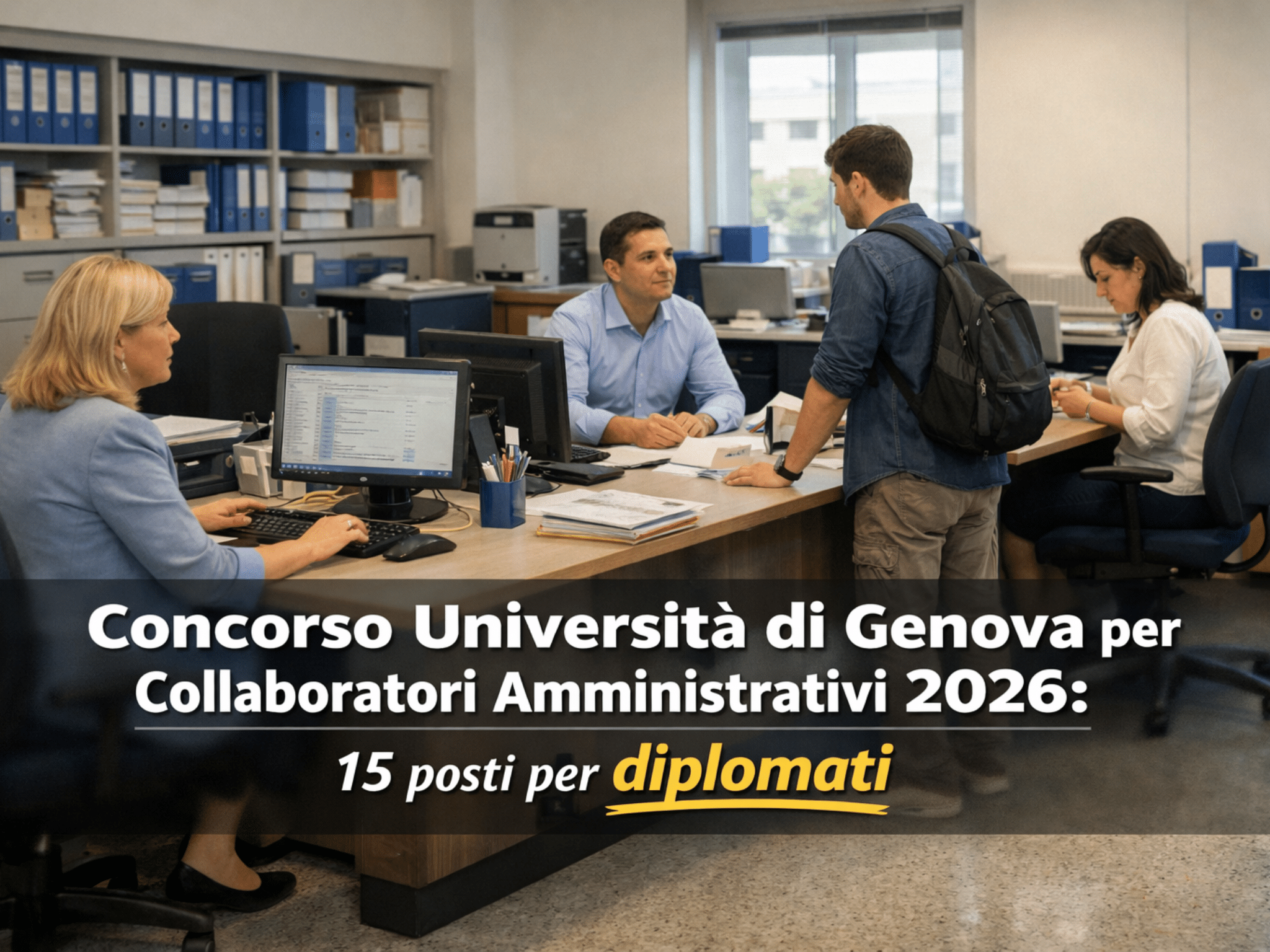 Concorso Università di Genova per Collaboratori Amministrativi 2026 - 15 posti a tempo indeterminato