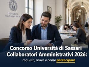 Concorso Università di Sassari Collaboratori Amministrativi 2026 15 posti a tempo indeterminato