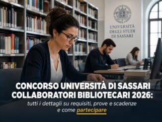 Concorso Università di Sassari Collaboratori Bibliotecari 2026 3 posti a tempo indeterminato