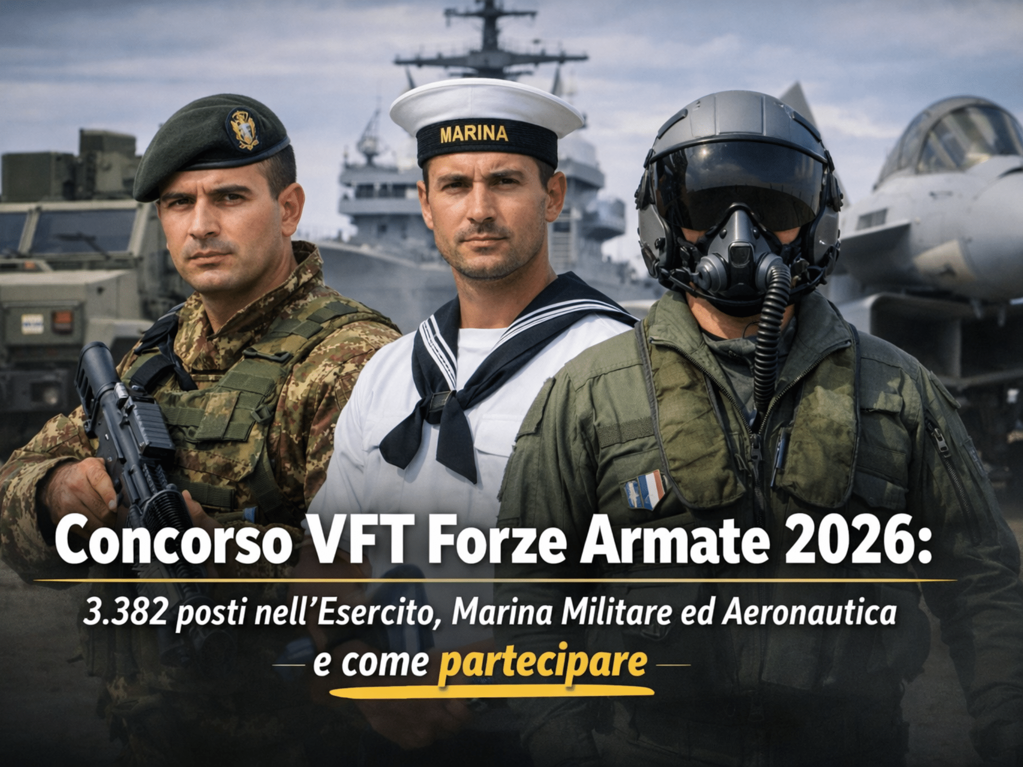 Concorso VFT Forze Armate 2026 – 3.382 posti con licenza media