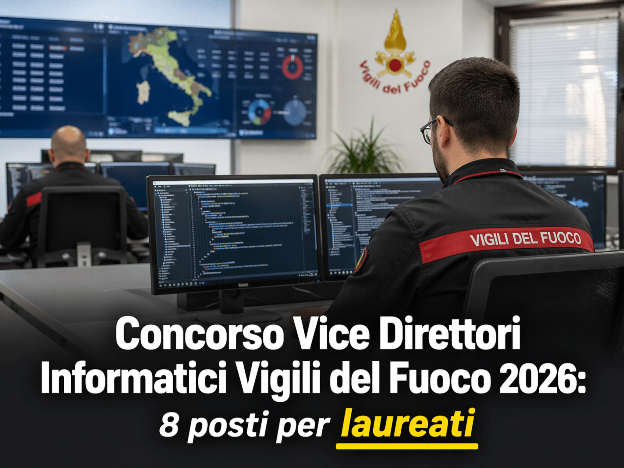 Concorso Vice Direttori Informatici Vigili del Fuoco 2026: 8 posti per laureati