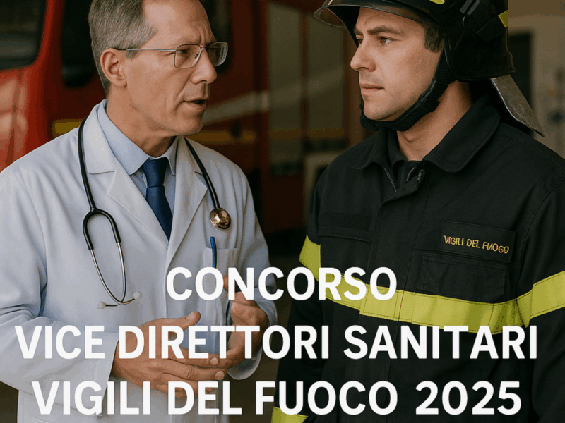 Concorso Vice Direttori Sanitari Vigili del Fuoco 2025